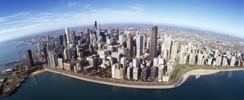 Aerial view of a city, Chicago, Cook County, Illinois, USA 2010 by Panoramic Images art print