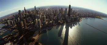 Bird&#39;s eye view of Chicago, Cook County, Illinois, USA 2010 by Panoramic Images art print