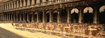 Chairs Outside A Building, Venice, Italy by Panoramic Images art print