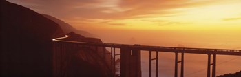 Dusk Hwy 1 w/ Bixby Bridge Big Sur CA USA by Panoramic Images art print