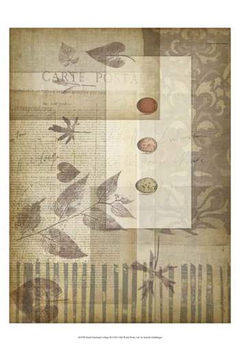 Small Notebook Collage III by Jennifer Goldberger art print