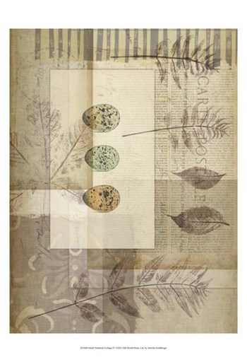 Small Notebook Collage IV by Jennifer Goldberger art print
