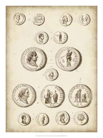 Antique Roman Coins III art print