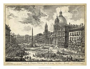 Veduta di Piazza Navona by Francesco Piranesi art print