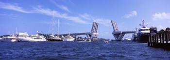 Bridge across a canal, Atlantic Intracoastal Waterway, Fort Lauderdale, Broward County, Florida, USA by Panoramic Images art print