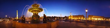 Place de la Concorde at dusk, Paris, Ile-de-France, France by Panoramic Images art print