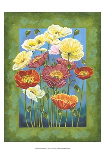 Bouquet in Border I by Carolee Vitaletti art print