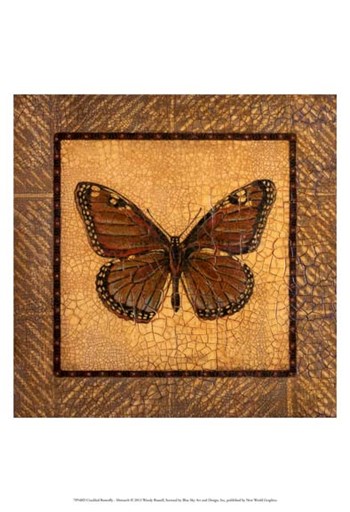 Crackled Butterfly - Monarch by Wendy Russell art print