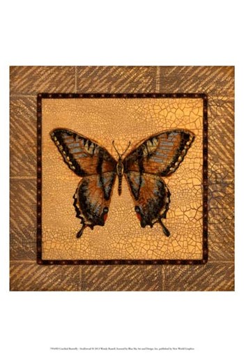 Crackled Butterfly - Swallowtail by Wendy Russell art print