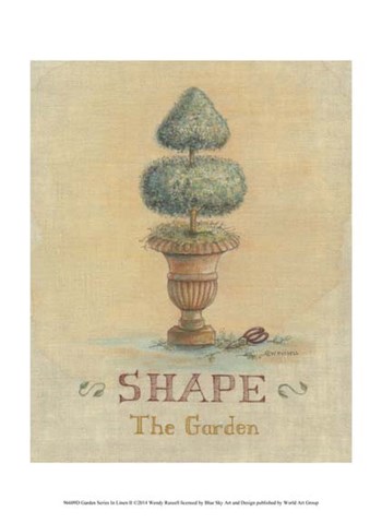 Garden Series in Linen II by Wendy Russell art print