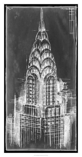 Chrysler Blueprint by Ethan Harper art print