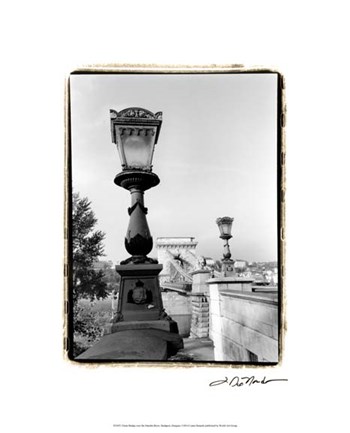 Chain Bridge over the Danube River by Laura Denardo art print