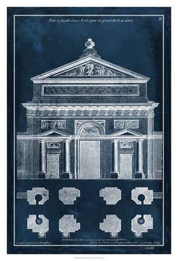 Palace Facade Blueprint I by Vision Studio art print