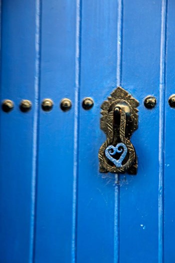 Blue Door of Kasbah of Oudaya, UNESCO World Heritage Site, Rabat, Morocco, Africa by Kymri Wilt / Danita Delimont art print