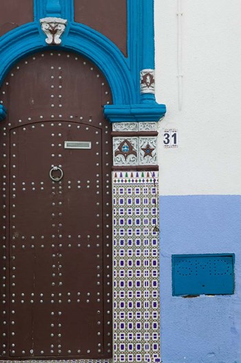 MOROCCO, Rabat: Kasbah des Oudaias, Doorway Detail by Walter Bibikow / Danita Delimont art print