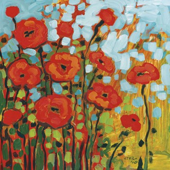 Red Poppy Field by Jennifer Lommers art print