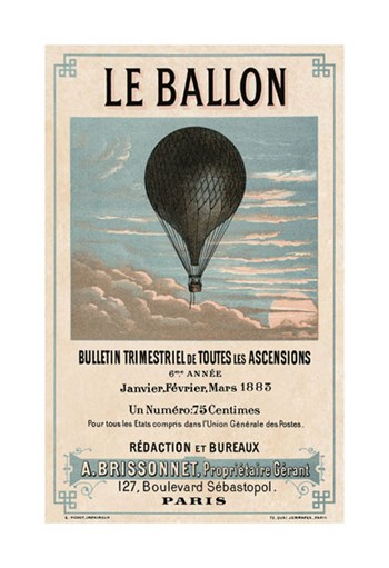 Le Ballon, Paris by Vintage Reproduction art print