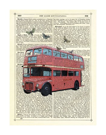 Butterfly London Bus by Marion McConaghie art print