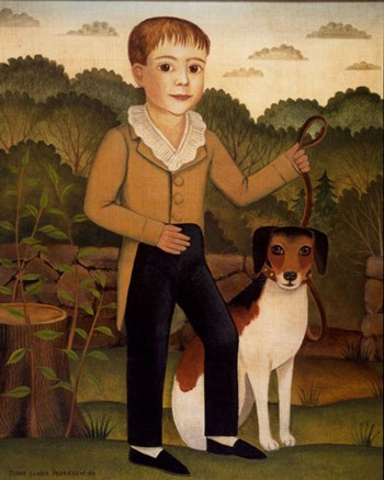 Boy with Dog by Diane Ulmer Pedersen art print