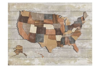 Wood Map by Sparx Studio art print