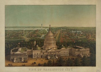 View of Washington City, c. 1869 by Vintage Reproduction art print