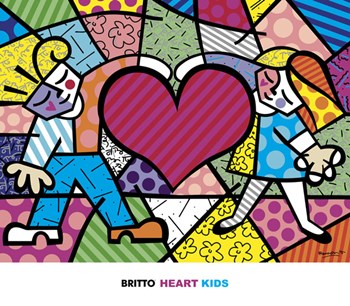 Heart Kids by Romero Britto art print