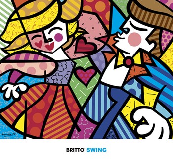 Swing by Romero Britto art print