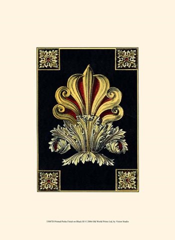 Petite Finial on Black III by Vision Studio art print