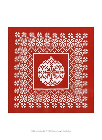 Fair Isle Snowflake IV by Chariklia Zarris art print