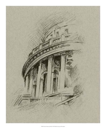 Charcoal Architectural Study I by Ethan Harper art print