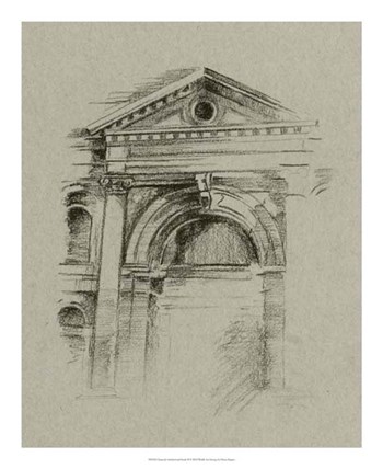 Charcoal Architectural Study II by Ethan Harper art print