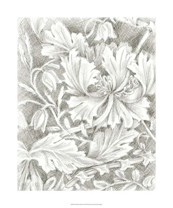 Floral Pattern Sketch I by Ethan Harper art print