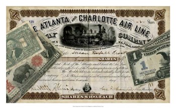 Antique Stock Certificate IV by Vision Studio art print