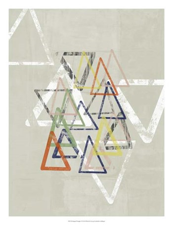 Stamped Triangles I by Jennifer Goldberger art print