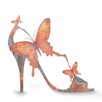 Butterfly Shoe Swirl by Jill Meyer art print