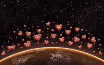 Hearts Over Earth&#39;s Horizon by Vlad Gerasimov/Stocktrek Images art print