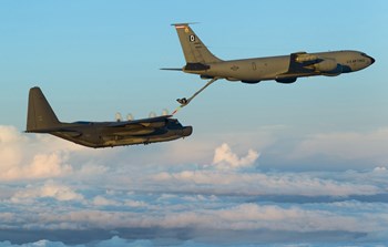 MC-130H Combat Talon II Being Refueled by a KC-135R Stratotanker by Gert Kromhout/Stocktrek Images art print