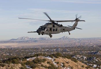 HH-60G Pave Hawk Flies a Low Level Route over New Mexico by HIGH-G Productions/Stocktrek Images art print