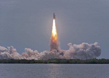 Launch of Space Shuttle Atlantis by John Davis/Stocktrek Images art print