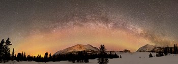 Aurora Borealis and Milky Way over Yukon, Canada by Joseph Bradley/Stocktrek Images art print