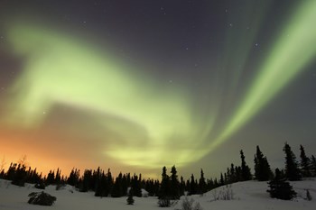 Aurora borealis over Ogilvie Mountains by Joseph Bradley/Stocktrek Images art print