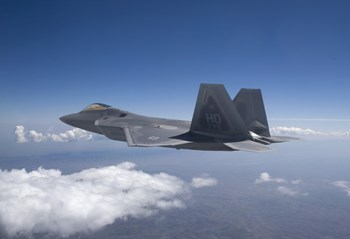 An F-22 Raptor Flies Around Southern New Mexico by HIGH-G Productions/Stocktrek Images art print