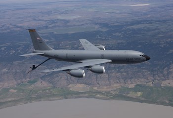 KC-135R Stratotanker in Flight over Central Oregon by HIGH-G Productions/Stocktrek Images art print