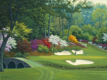 Augusta on the 12th hole by Charles White art print