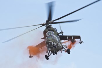 Czech Air Force Mi-35 Hind Helicopter by Timm Ziegenthaler/Stocktrek Images art print