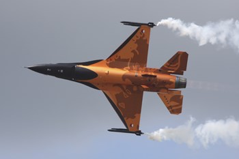 Dutch Air Force F-16A During a Flight Demonstration by Timm Ziegenthaler/Stocktrek Images art print