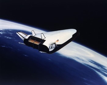 Artist&#39;s Rendering of the X-33 Reusable Launch Vehicle by Stocktrek Images art print