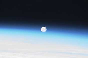 The Moon and Earth&#39;s Atmosphere by Stocktrek Images art print