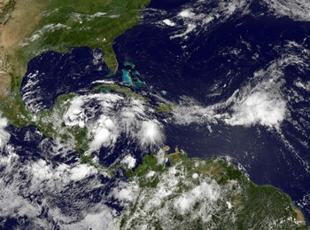 Hurricane Alex Develops in the Western Caribbean by Stocktrek Images art print