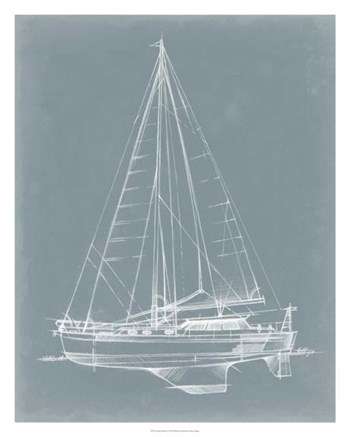 Yacht Sketches I by Ethan Harper art print